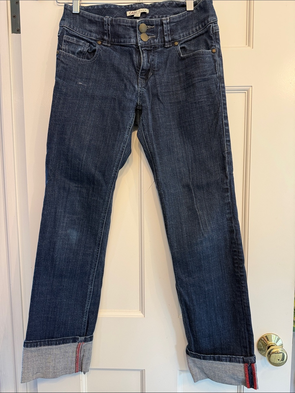 CAbi Dark Wash Straight Leg Jeans